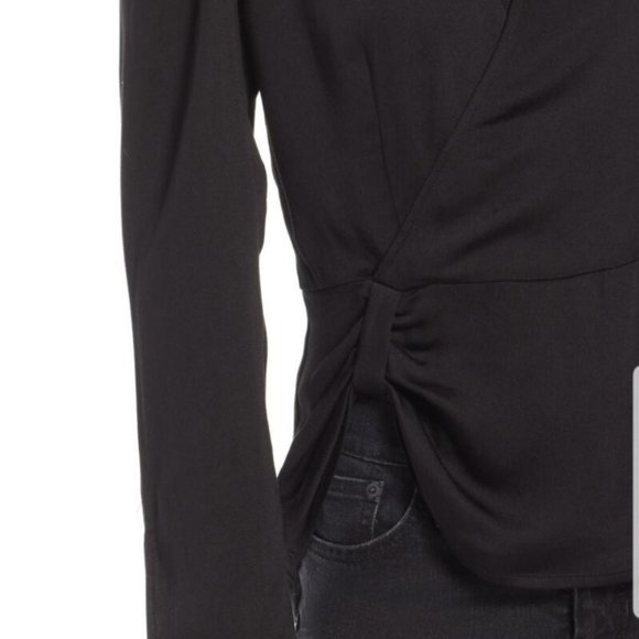 🆕️ SOMETHING NAVY GATHERED PEPLUM TOP - Picture 5 of 8